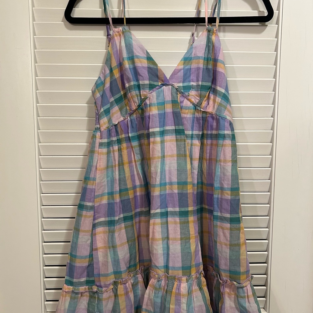 Plaid Multicolor Kids Dress